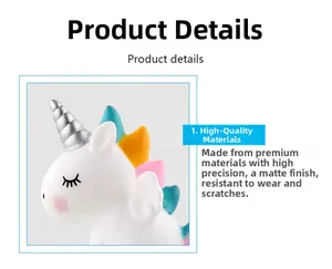 Makroaufnahme einer Einhornfigur mit matter Textur und farbenfrohen Mähnendetails
