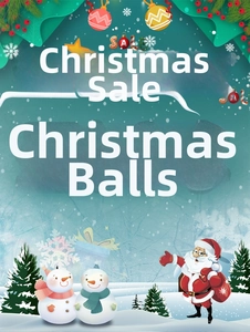 Kerstverkoop poster met besneeuwde achtergrond en rode feestelijke ornamenten thema