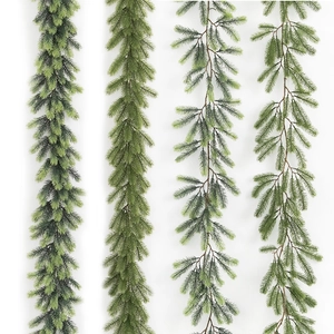 Artificial Pine Needle Christmas Garland PE Plastic Realistic Rattan For Home Party Decoration Wall Fireplace Hanging Ornament