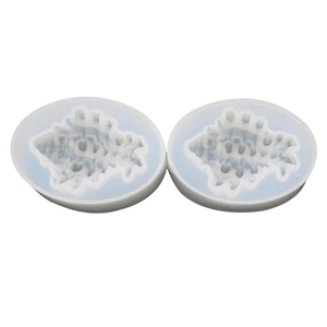 DIY silicone molds for sea stone and coral resin pendants featuring two oval frames