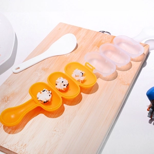 Diy Rice Ball Mold Shake Shake Spherical Sushi Maker With Rice Spoon Plastic For Kids Bento Lunch Box Food Prep