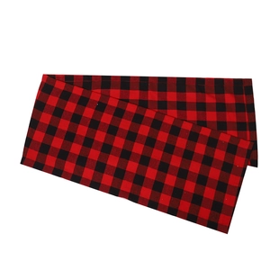Classic red and black buffalo check plaid table runner for Christmas home holiday decoration