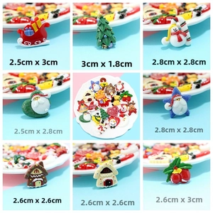 Assorted colorful resin Christmas charms for DIY phone case and holiday accessories