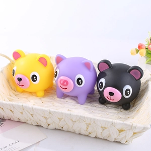 Cartoon Animal Squeeze Toy Sticking Tongue Out Squeaky Stress Relief Toy Soft Plastic Novelty Sensory Toy