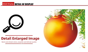 Close-up of matte orange-red Christmas ball ornament hanging on green pine needle branch