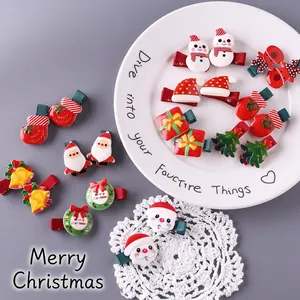Set di fermagli natalizi con Babbo Natale, pupazzo di neve e renna per bambini