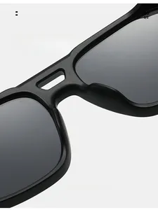 Macro detail of comfortable integrated nose pads and hollow bridge on metal sunglasses