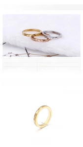 Detailed specs of 3mm hammered stainless steel rings in gold, rose gold and silver