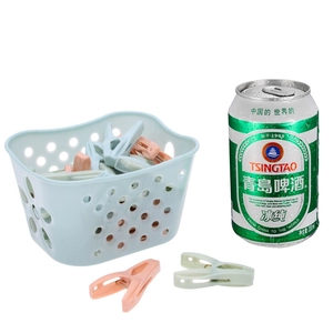 Set de 30 pinces à linge en plastique avec panier et canette pour comparer la taille