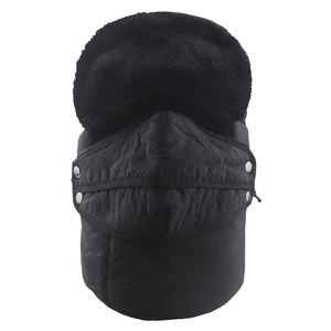 Colbacco Invernale Unisex Cappello da Aviatore Antivento Con Maschera Rimovibile Fodera in Pelliccia Sintetica Paraorecchi Caldo