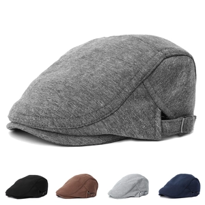 Vintage Katoenmix Verstelbare Beret Duckbill Pet Voor Heren Dames Effen Kleur Winddicht Flat Cap Outdoor Casual Reis Hoed