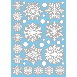 White snowflake window stickers for Christmas glass decoration waterproof static decals