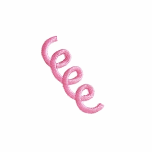 Pink spiral embroidered patch with detailed needlework for DIY apparel and crafts