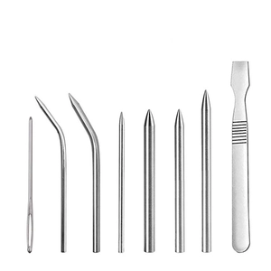 Professional 8-piece stainless steel paracord stitching needles and DIY weaving tool set