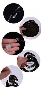 Detailed assembly guide for Halloween spiral pendant hooks and PVC hangers