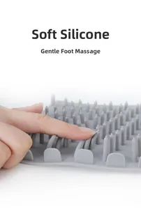Close-up of soft grey silicone bristles on the electric pet foot cleaner showing flexibility