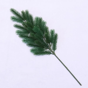 Artificial pine needles branch in dark green for DIY Christmas holiday scenery decor