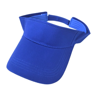 Classic dark blue cotton sun visor hat with adjustable strap for outdoor sports activities
