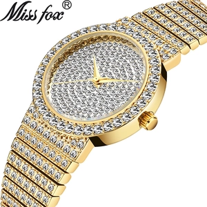 Luxury Women Quartz Watch Full Rhinestone Iced Out Alloy Starry Sky Dial Waterproof Elegant Fashion Classic Wristwatch