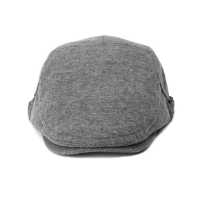 Klassieke effen grijze katoenmix platte pet baret voor heren en dames casual stijl