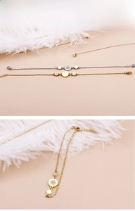 Macro detail of fine steel rhinestone flower bracelet with extension chain and clasp