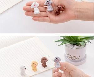 Mini cute puppy dog shape erasers set for kids school stationery creative gift supplies