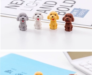 Cute cartoon dog eraser set, creative stationery gifts for kids, school prize and party favors.