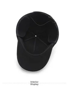 Detail view of the warm interior lining and foldable ear flaps on this men's winter cap