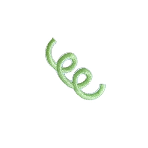 Light green spiral spring embroidery patch for DIY clothing repair and decoration