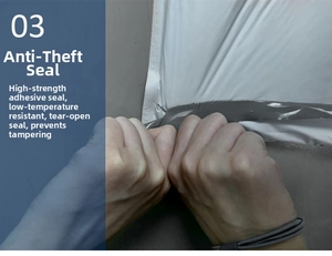Close-up of high-strength self-adhesive seal and tear-to-destruct feature on bubble mailers