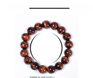 Detailed specs of 12mm red tiger eye stone bracelet with dimensions and weight info