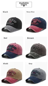 Vue en grille détaillée montrant six options de couleurs pour la casquette vintage