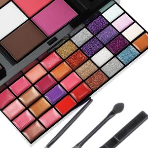 All-in-one 74-color makeup palette with matte eyeshadow, lip gloss, and contour powders