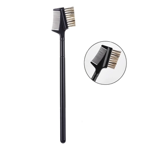 Double Ended Eyebrow Brush And Eyelash Comb With Spoolie Nylon Bristles Professional Makeup Grooming Tool Portable