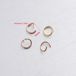 Anneaux de jonction ouverts de 10 mm en acier or et or rose pour bijoux DIY