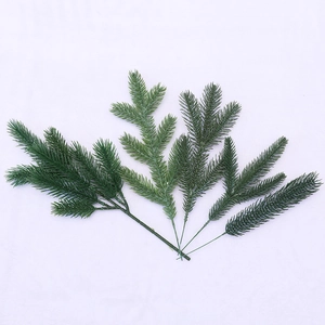 Artificial Pine Needles Branches PE Realistic Greenery For Christmas Decoration DIY Floral Arrangement Home Office Party Ornament