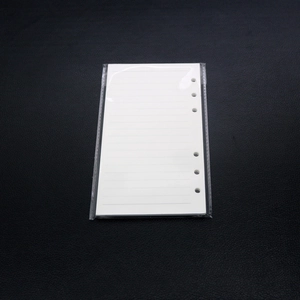 Detailed view of standard 6-hole refill paper for DIY notebook covers and journals