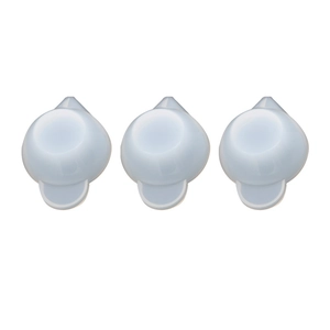 Three-piece light blue translucent silicone measuring cup set for DIY resin craft casting