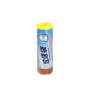 Thickened yellow drawstring trash bags 45x50cm roll with automatic closure feature