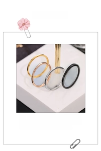 Minimalist thin band rings in gold, silver, rose gold and black stainless steel options