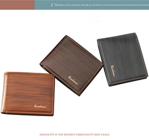 Portefeuilles d'affaires en trois couleurs marron clair, marron foncé et bleu marine texture