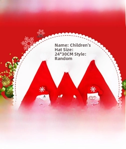 Détails des bonnets de Noël pour enfants avec appliques de renne, bonhomme de neige et Père Noël