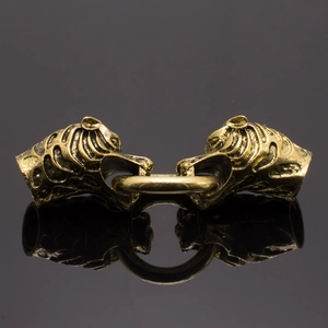 Détails des connecteurs bijoux tête de tigre dorés pour bracelets DIY et artisanat