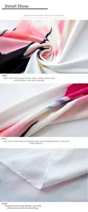 Detail of soft short plush tapestry with high-quality digital print and durable stitching