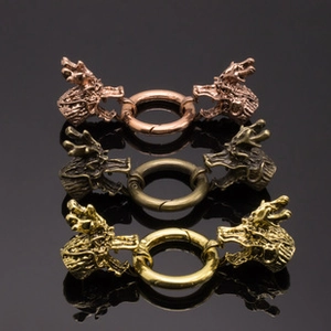 Fermoirs de bijoux tête de dragon en or rose, bronze et or pour créations artisanales