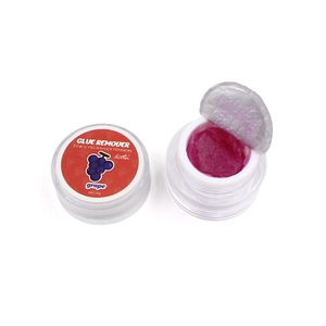 Grape scented eyelash extension glue remover gel in a 5g jar on a white background
