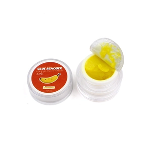Banana flavored lash glue remover cream 5g for eyelash extensions in clear jar