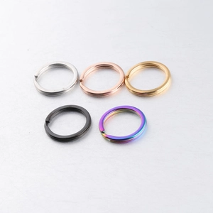 Stainless Steel Keyrings Round Split Rings Mirror Polished Keychain Loops DIY Jewelry Making Findings Multicolored Metal