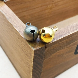 Polished gold and silver vintage alloy bells for DIY jewelry and phone charms