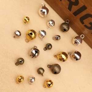 Mix of vintage alloy bells in gold silver and bronze for DIY jewelry craft making